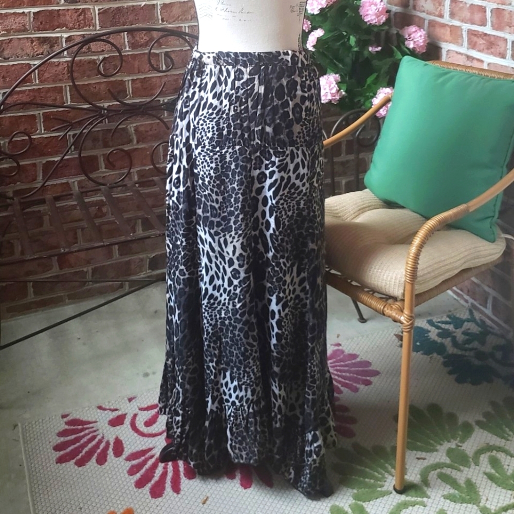 Animal Print Maxi Skirt